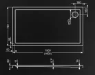 Zuhanytálca, Roltechnik Flat Kvadro 800x800 szögletes :RT