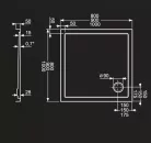 Zuhanytálca, Roltechnik Flat Kvadro 900x900 szögletes :RT