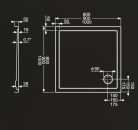 Zuhanytálca, Roltechnik Flat Kvadro 1500x750 szögletes :RT