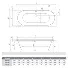 Kád, Roltechnik MALIBU NEO 180 1800x800