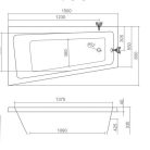 Kád, Roltechnik Eva Side 150x80 aszimmetrikus :RT