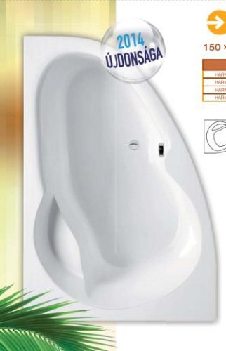 Kád, Roltechnik Harmonia 160x95 aszimmetrikus sarok : RT