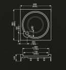 Zuhanytálca, Roltechnik Aloha-P/900 szögletes Sanipro