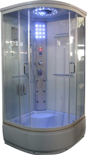 Hidromasszázs zuhanykabin, Aqualife Brill 8810A fehér 100x100x215 cm