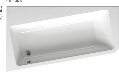 Kád, Ravak 10 aszimmetrikus változat balos 160x95 C831000000