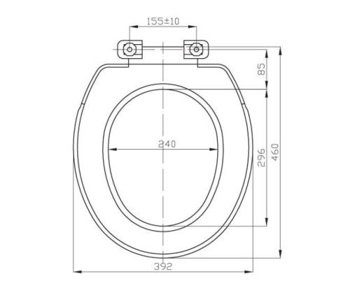 WC tető, AQUALINE HELENA WC-ülőke polypropylen, fehér: 3550