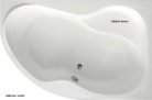 Kád, AQUALINE CIDLINA akril kád 150x105x45 cm, bal, láb nélkül: G3618