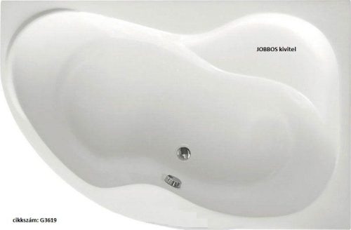 Kád, AQUALINE CIDLINA akril kád 150x105x45 cm, bal, láb nélkül: G3618