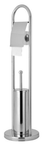 WC-kefe tartó, AQUALINE SAMBA álló WC-kefe és papírtartó, króm: SB131