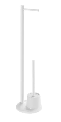 WC papír tartó, AQUALINE WHITE LINE álló fehér kefével MM32