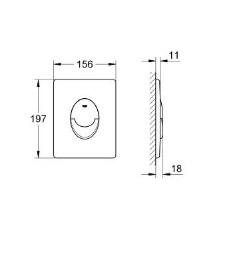 Öblítőtartály nyomólap, Grohe Skate Air fehér Cikkszám: 38505SH0