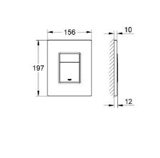 Öblítőtartály nyomólap, Grohe Skate Cosmopolitan fehér 2mennyiséges Cikkszám: 38732SH0