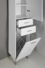Álló szekrény, AQUALINE ZOJA szennyeskosárral 35x184x29 bal 51230
