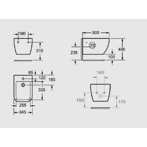 Bidé, Arezzo Ohio függesztett AR-203