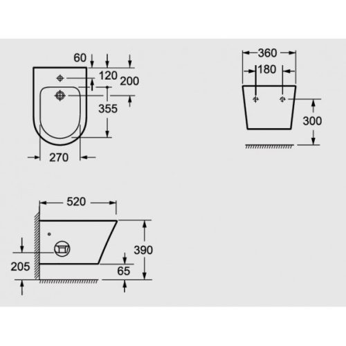 Bidé, Arezzo Indiana függesztett AR-103