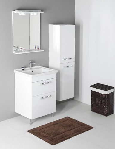 Álló szekrény, AQUALINE VEGA szennyestartóval 40x150x31 VG160