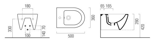 Bidé, GSI PURA fali bidé : 8864111 Sapho