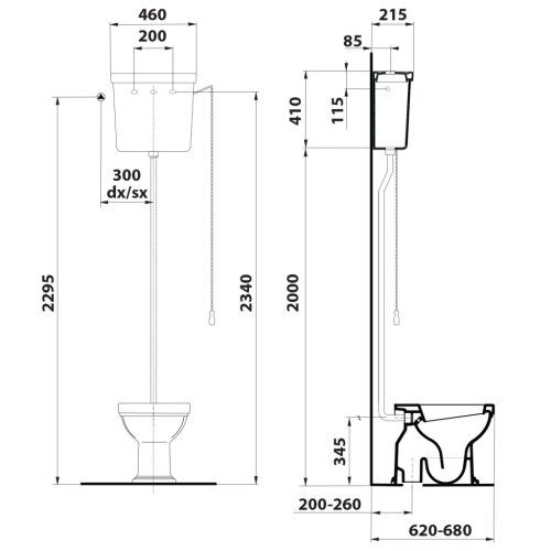 Öblítőtartály, GSI CLASSIC Öblítő tartály : 878011 Sapho