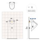 Vizelde, Sapho KERASAN AQUATECH piszoár 21x53,5x30cm szerelőcsomag 373501