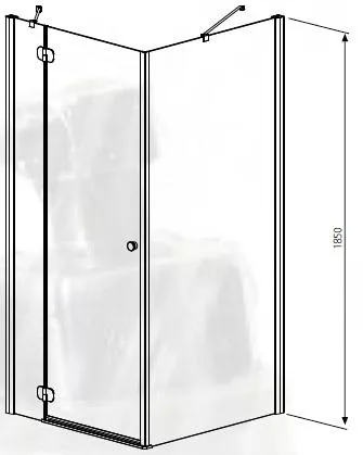 Zuhanykabin, Radaway Torrenta KDJ 80x80 balos átlátszó üveggel
