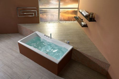 Kád, POLYSAN QUEST egyenes kád 180x100x49cm, fehér: 78511 Sapho