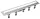 Padlóösszefolyó, Sapho POLYSAN ROAD pvc inox rosttal 820mm 71674