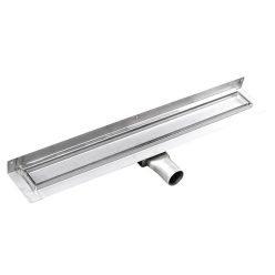   Padlóösszefolyó, Sapho GELCO MANUS inox falhoz rosttal 850x112x55mm GMP94
