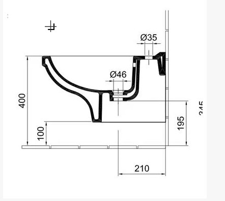 Bidé, Alföldi Saval 2.0 Fali 4312 00