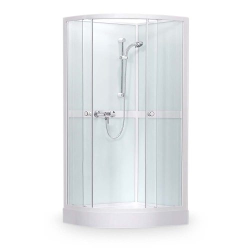 Zuhanykabin, Roltechnik SIMPLE 800x800, hátfallal és zuhanytálcával