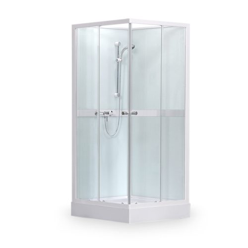 Zuhanykabin, Roltechnik SIMPLE SQUARE 900x900 hátfallal és zuhanytálcával