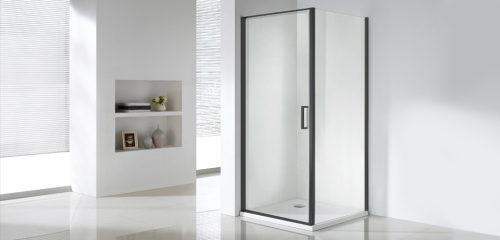 Zuhanykabin, Wellis Quadrum Black nyílóajtós 90x90x190 WC00483