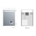 Fürdőszoba tükör, Sapho ASTRO beépített kozmetikai tükör LED 60x80 MIRL2