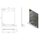 Fürdőszoba tükör, Aqualine APOLLO furattal, 22429