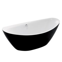 Kád, Wellis Arezzo Black 180x87x66 WK00121