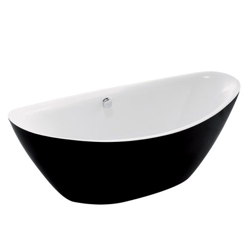 Kád, Wellis Arezzo Black 180x87x66 WK00121