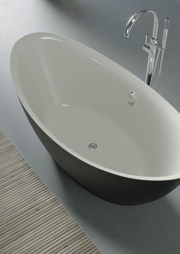 Kád, Wellis Arezzo Black 180x87x66 WK00121