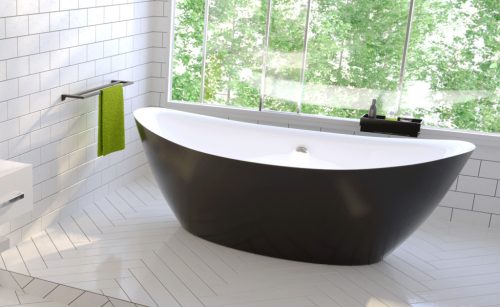 Kád, Wellis Arezzo Black 180x87x66 WK00121