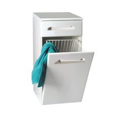   Álló szekrény, AQUALINE VEGA szennyestartóval 40x78x31 fehér VG078