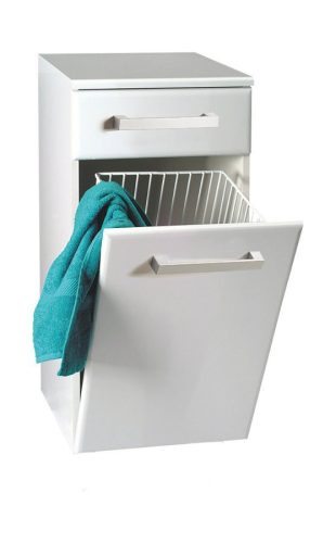 Álló szekrény, AQUALINE VEGA szennyestartóval 40x78x31 fehér VG078