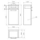 Álló szekrény, AQUALINE VEGA szennyestartóval 40x78x31 fehér VG078
