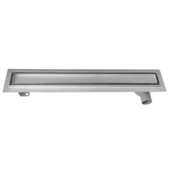   Padlóösszefolyó, AQUALINE rosttal burkolható 86x14 inox 2710-90