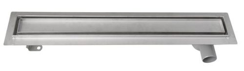 Padlóösszefolyó, AQUALINE rosttal burkolható 86x14 inox 2710-90