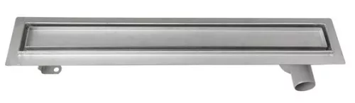 Padlóösszefolyó, AQUALINE rosttal burkolható 86x14 inox 2710-90