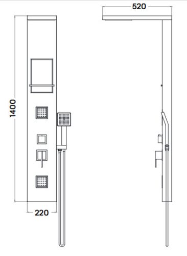 Zuhanypanel, Wellis Modica WZ00082