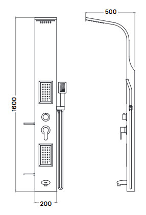 Zuhanypanel, Wellis Napoli WZ00081