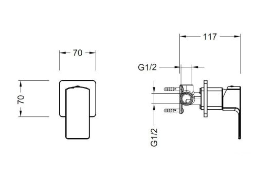 Falba süllyesztett csaptelep, Arezzo Springfield zuhany csaptelep AR-5168