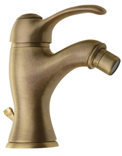 Bidé csaptelep, KIRKÉ bidécsaptelep, lefolyóval, bronz : KI03B Sapho