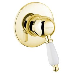   Falba süllyesztett csaptelep, Sapho KIRKÉ csaptelep 1 irányú fehér kar arany KI41BZ