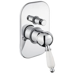   Falba süllyesztett csaptelep, Sapho KIRKÉ csaptelep 2 irányú fehér kar króm KI42BC