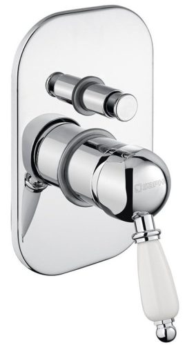 Falba süllyesztett csaptelep, Sapho KIRKÉ csaptelep 2 irányú fehér kar króm KI42BC